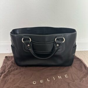 Celine Leather Boogie Bag in Black